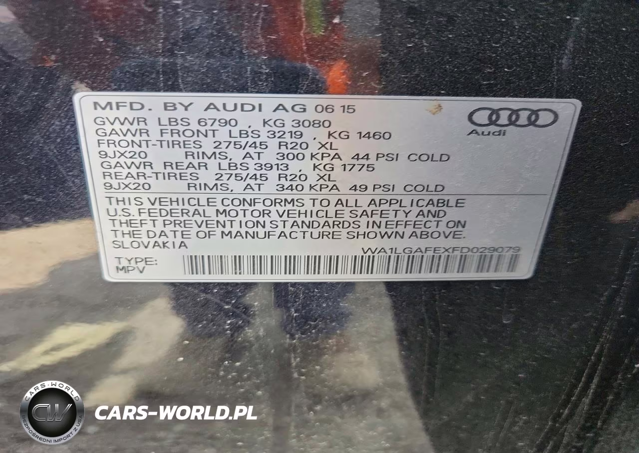 2015 Audi Q7 Premium Plus VIN:WA1LGAFEXFD029079 - 14