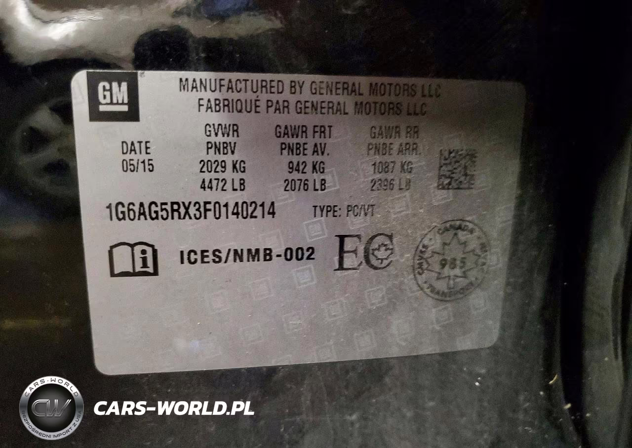 2015 Cadillac Ats VIN:1G6AG5RX3F0140214 - 12