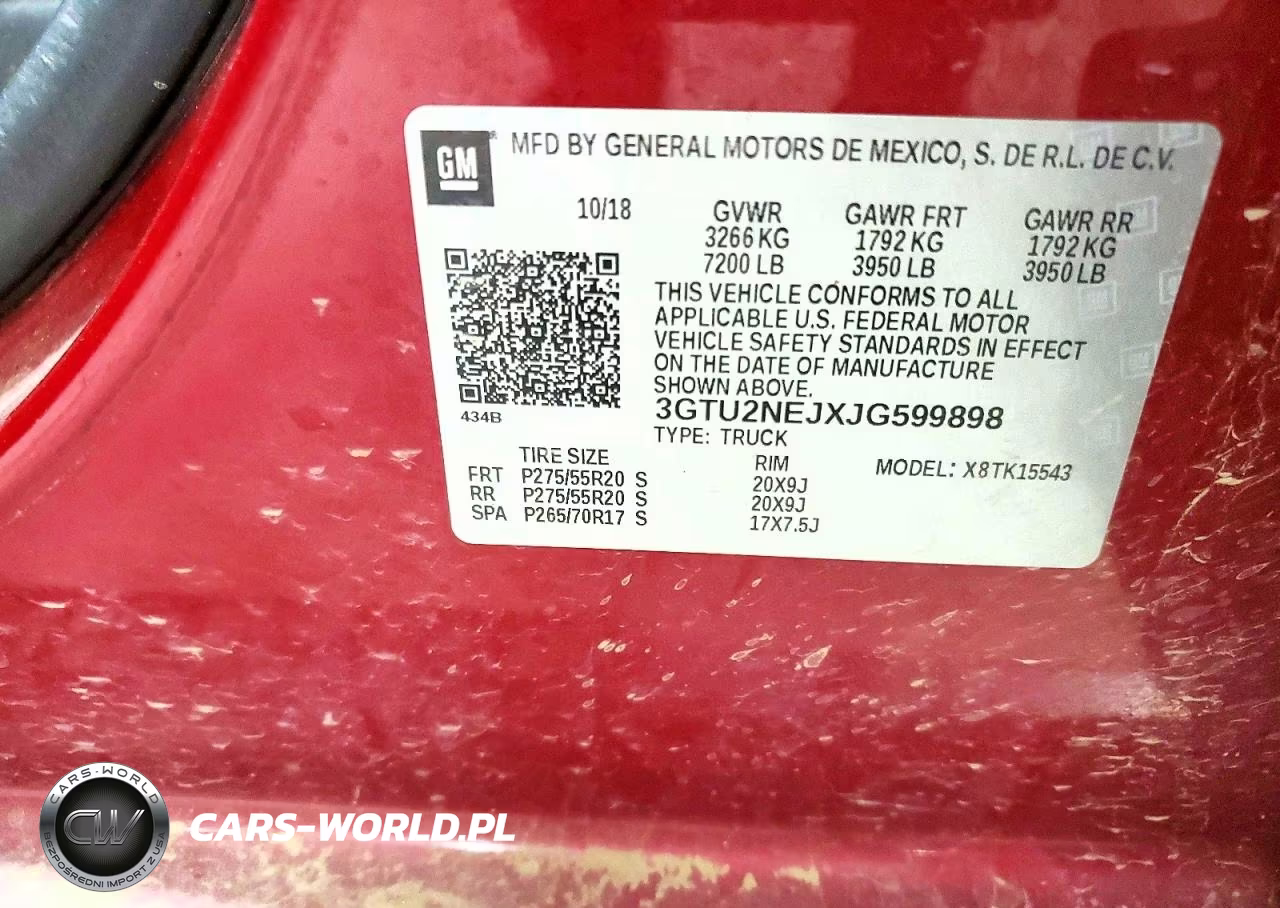 2018 GMC Sierra K1500 Slt VIN:3GTU2NEJXJG599898 - 12