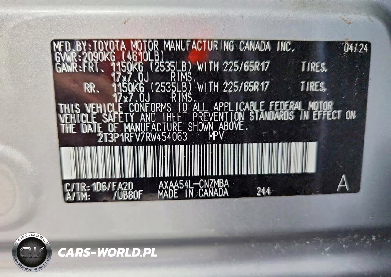 2024 Toyota Rav4 Xle VIN:2T3P1RFV7RW454063 - 14