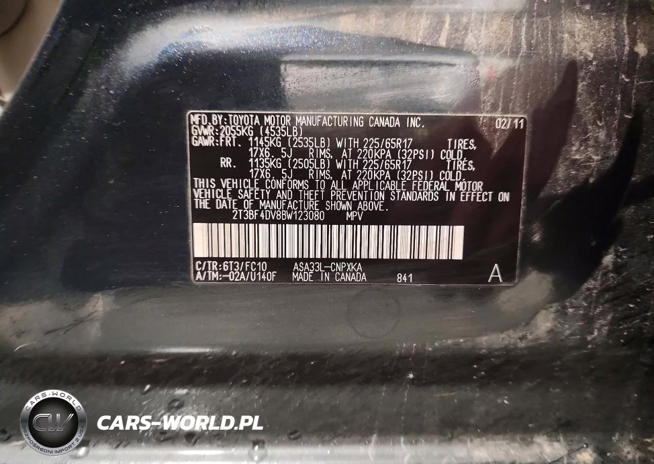 2011 Toyota Rav4 Base VIN:2T3BF4DV8BW123080 - 13