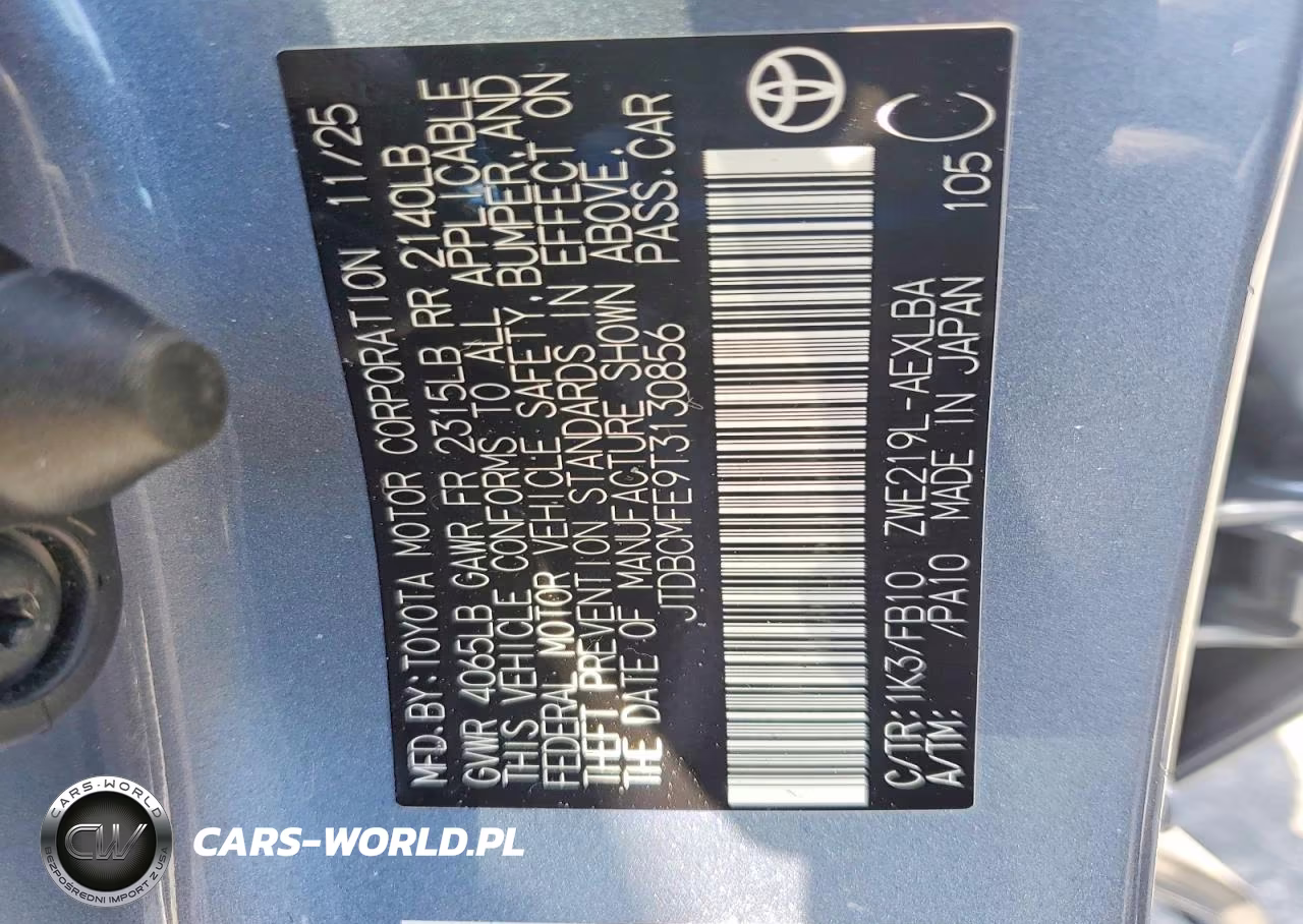 2026 Toyota Corolla Hybrid Le VIN:JTDBCMFE9T3130856 - 12