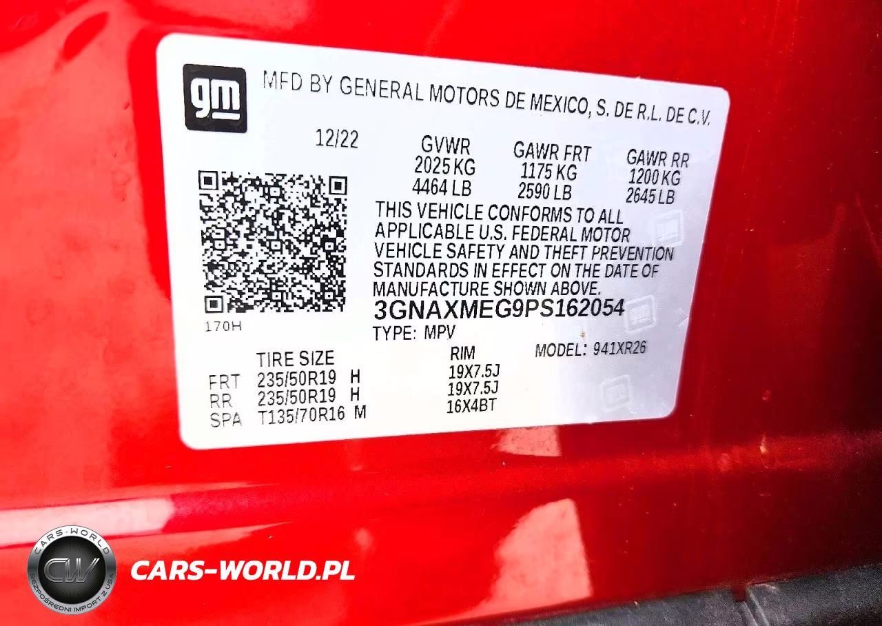 2023 Chevrolet Equinox Rs VIN:3GNAXMEG9PS162054 - 13