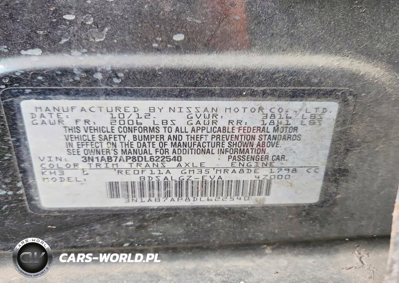 2013 Nissan Sentra S VIN:3N1AB7AP8DL622540 - 13