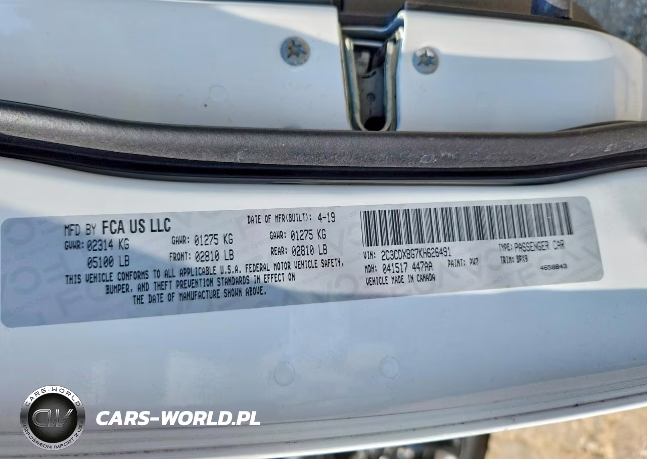 2019 Dodge Charger Sxt VIN:2C3CDXBG7KH626491 - 13