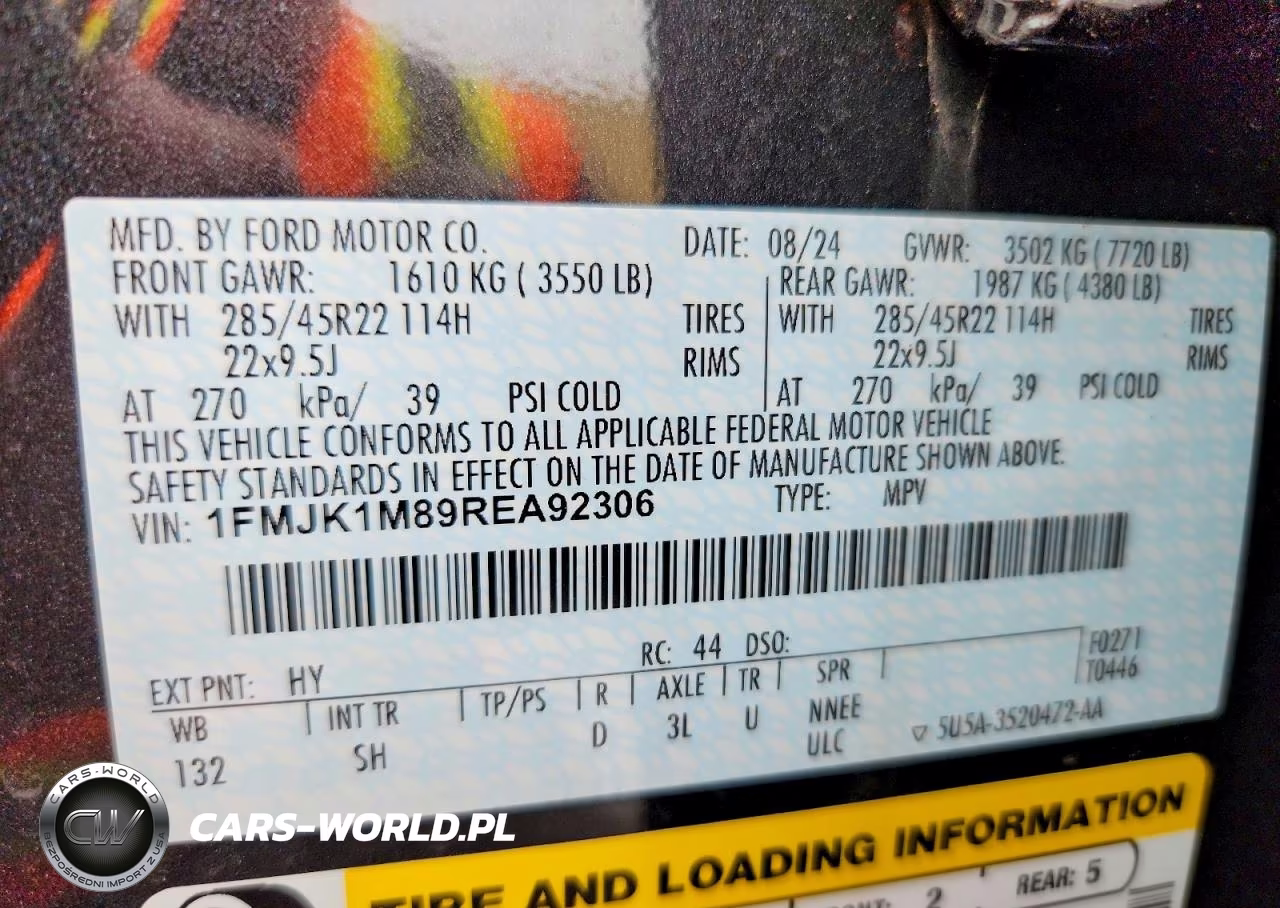 2024 Ford Expedition Max Platinum VIN:1FMJK1M89REA92306 - 14