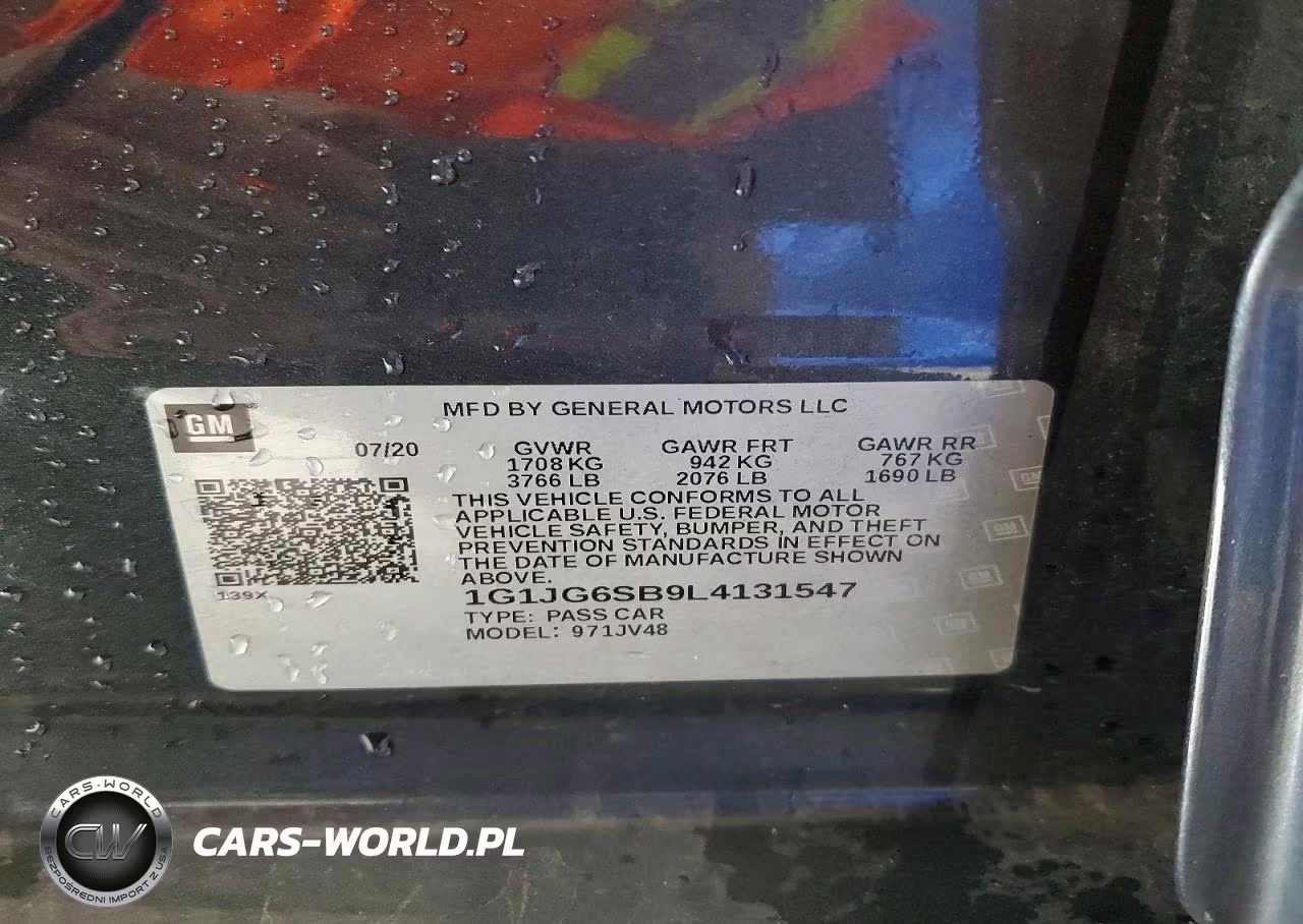 2020 Chevrolet Sonic VIN:1G1JG6SB9L4131547 - 12