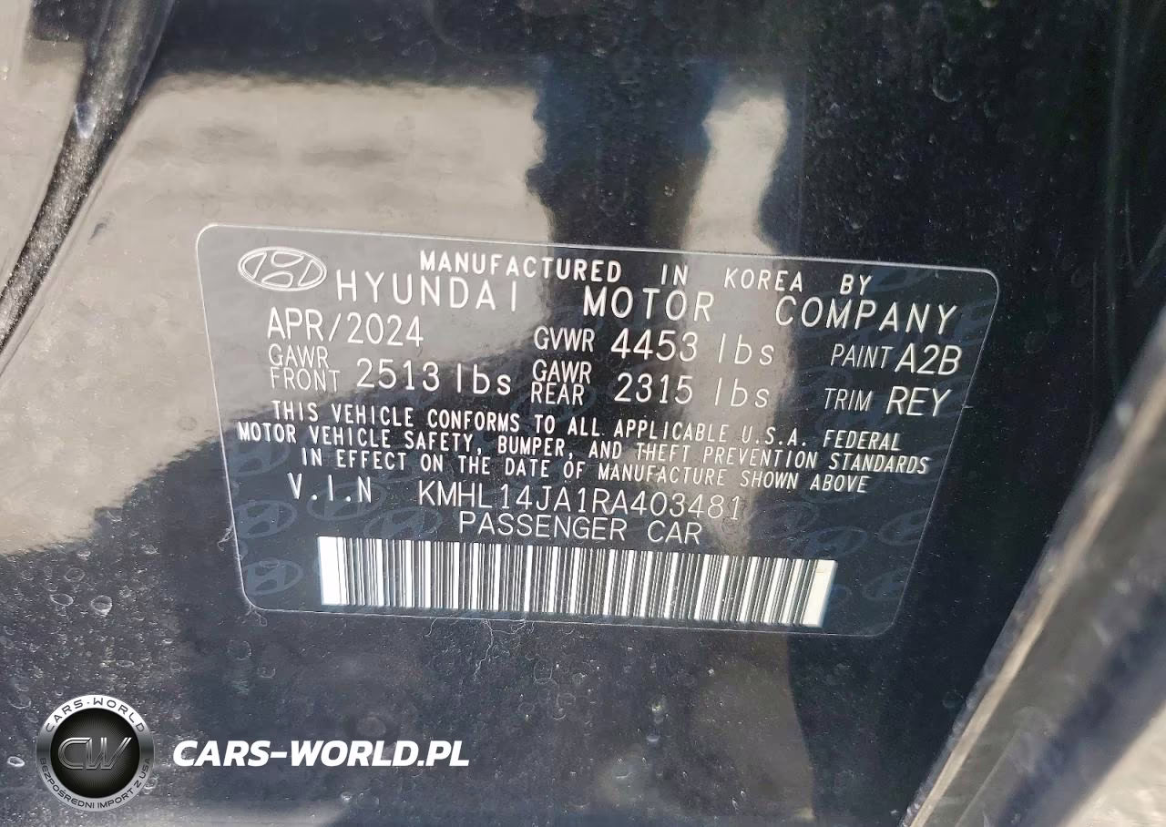 2024 Hyundai Sonata Sel VIN:KMHL14JA1RA403481 - 12