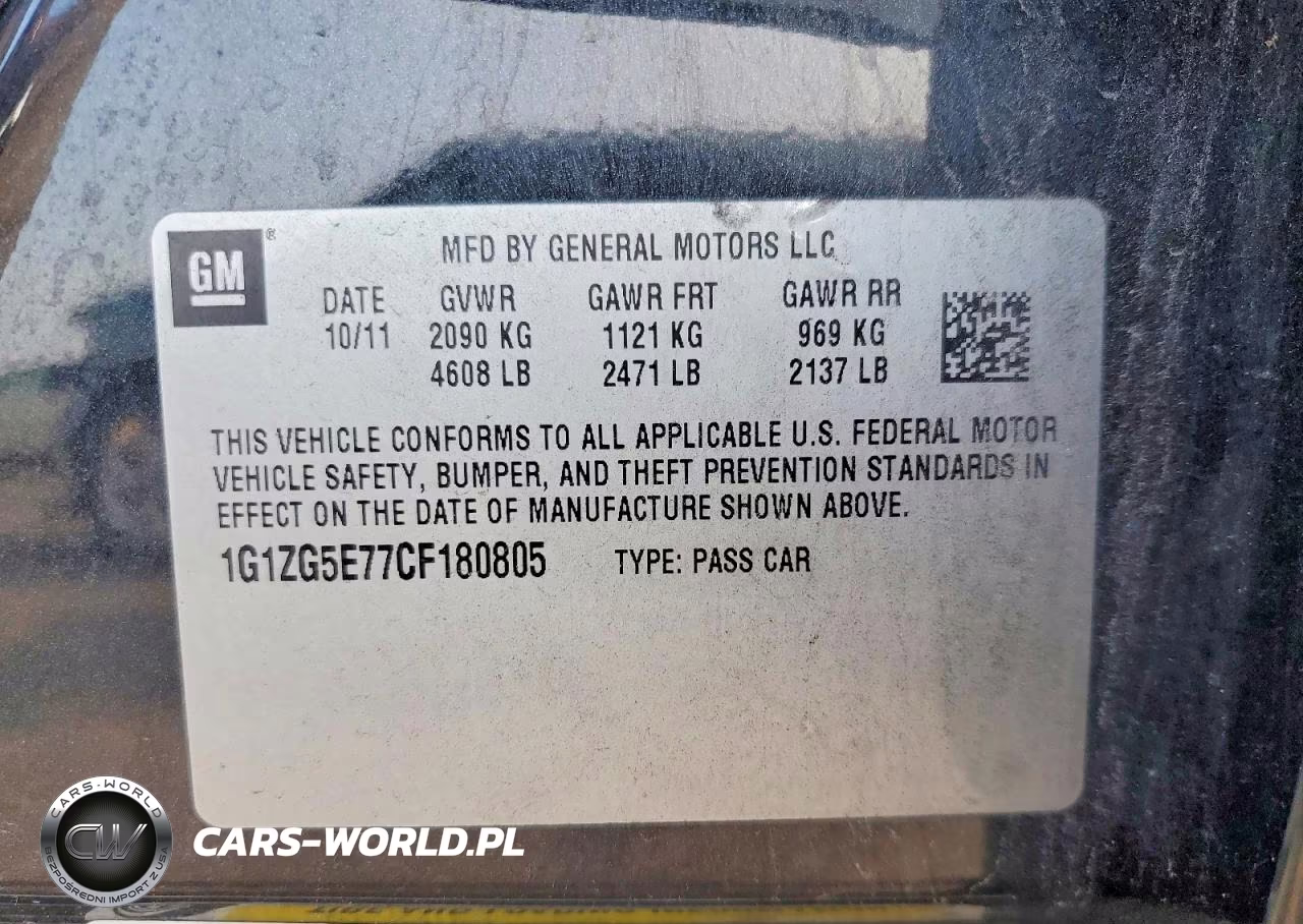 2012 Chevrolet Malibu Ltz VIN:1G1ZG5E77CF180805 - 12