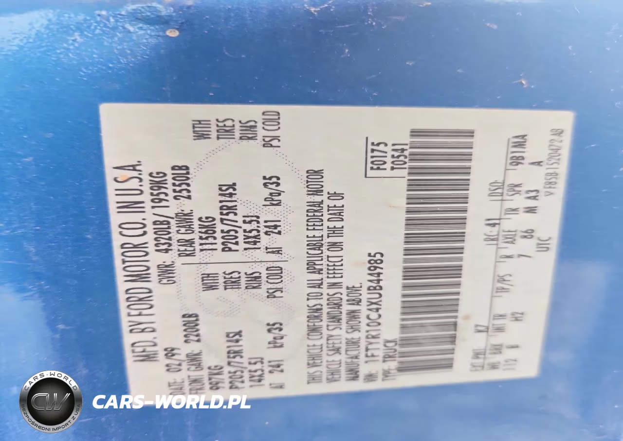 1999 Ford Ranger VIN:1FTYR10C4XUB44985 - 12