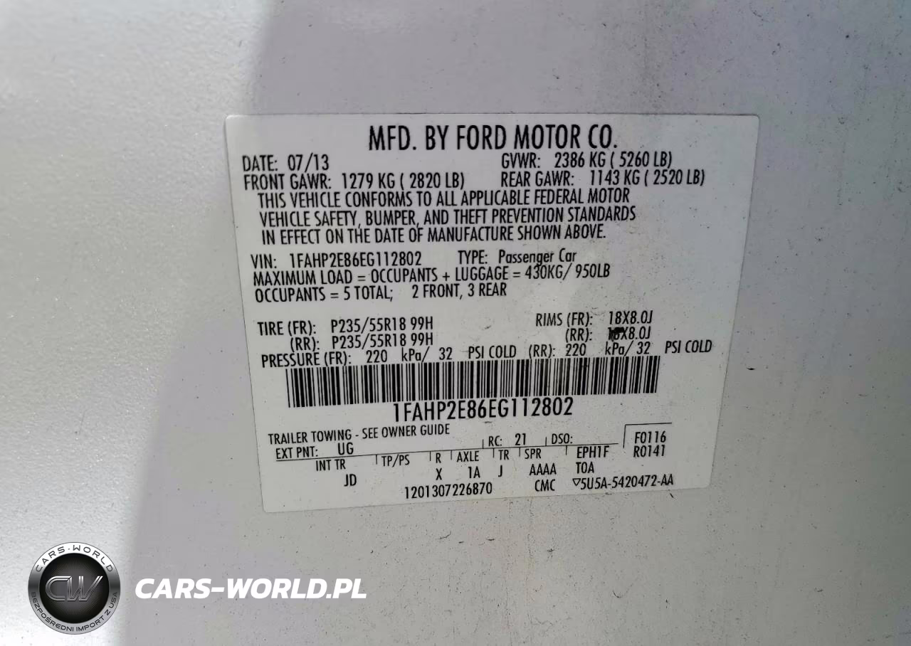 2014 Ford Taurus Sel VIN:1FAHP2E86EG112802 - 12
