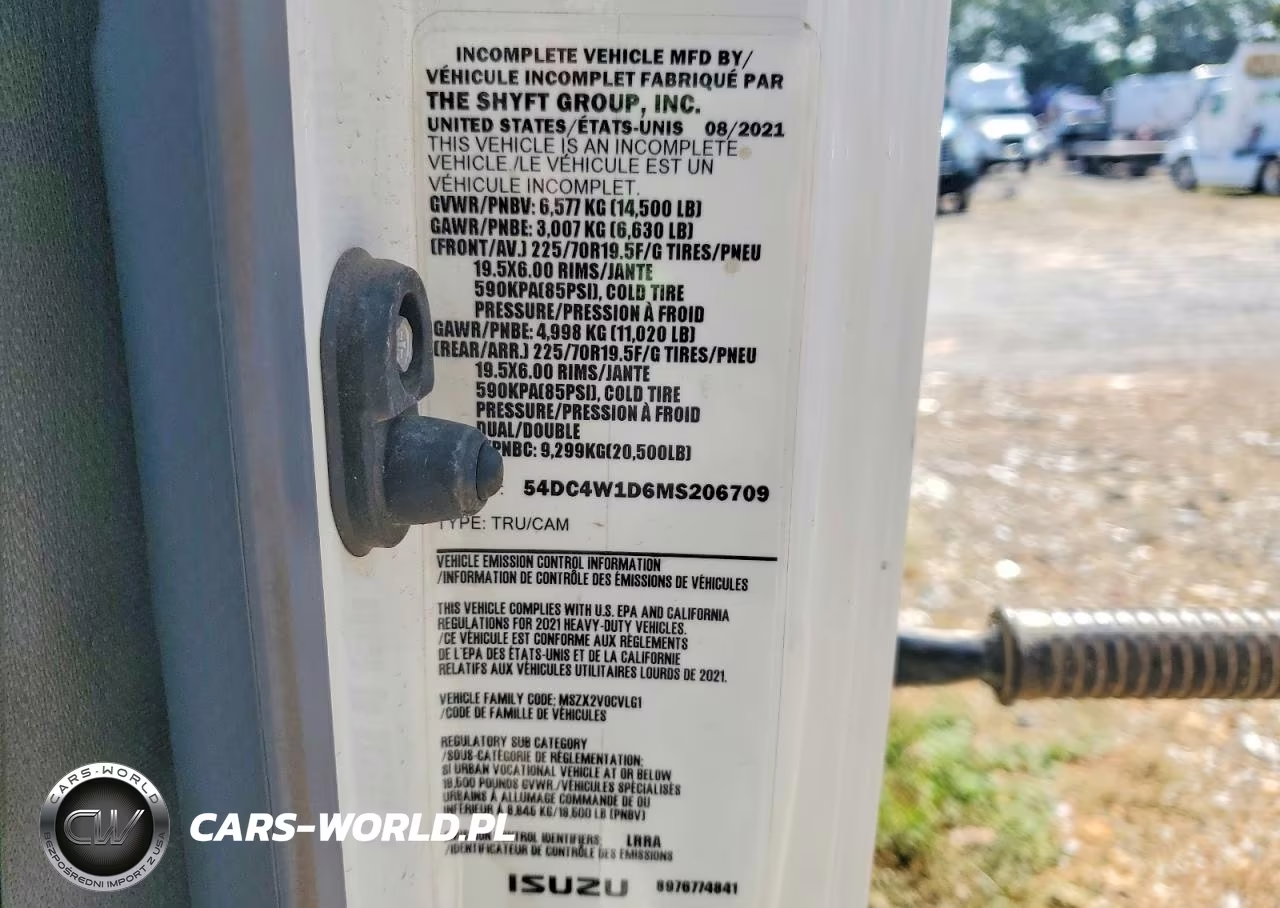 2021 Isuzu Npr Hd VIN:54DC4W1D6MS206709 - 12