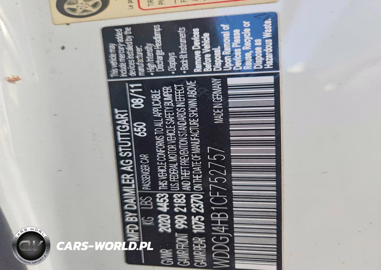 2012 Mercedes-Benz C 250 VIN:WDDGJ4HB1CF752757 - 12