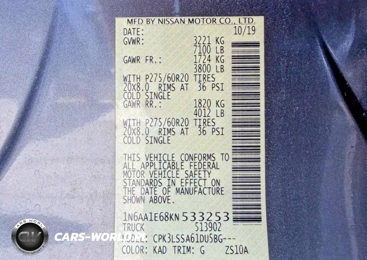 2019 Nissan Titan Platinum Reserve VIN:1N6AA1E68KN533253 - 15