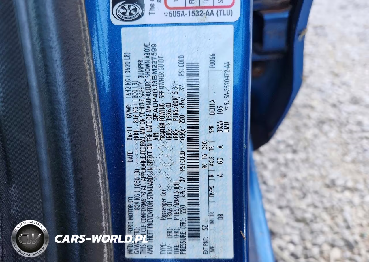 2011 Ford Fiesta Se VIN:3FADP4BJ3BM227599 - 13
