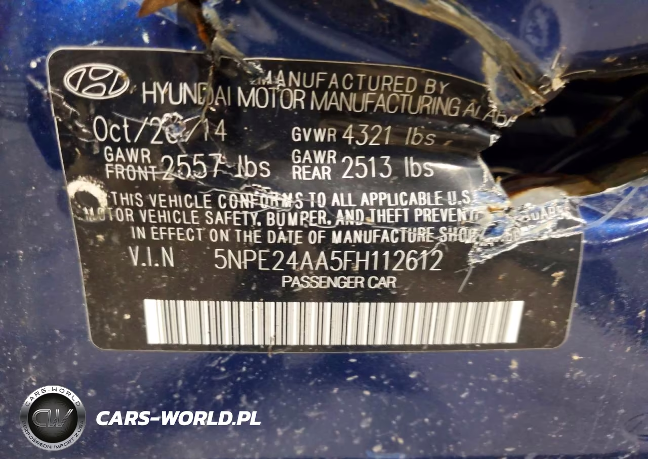 2015 Hyundai Sonata Eco VIN:5NPE24AA5FH112612 - 12