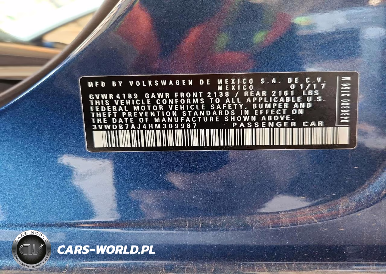 2017 Volkswagen Jetta Se VIN:3VWDB7AJ4HM309987 - 12
