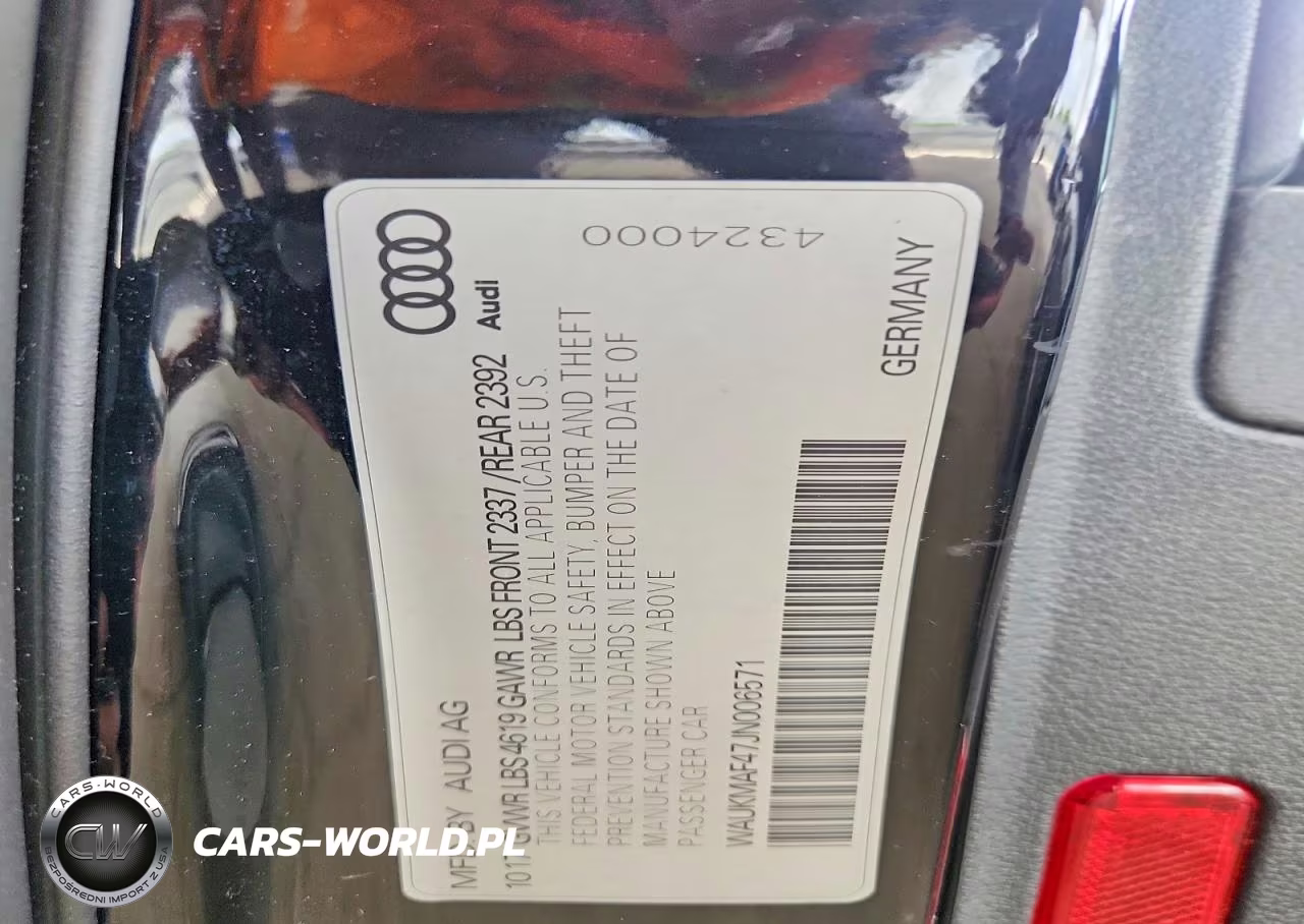 2018 Audi A4 2.0T VIN:WAUKMAF47JN006571 - 12