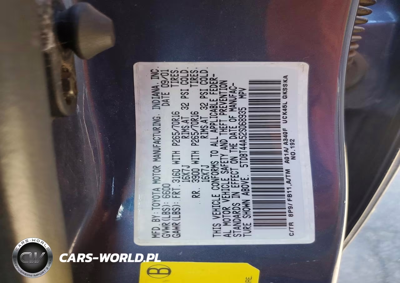 2002 Toyota Sequoia Sr5 VIN:5TDBT44A52S068935 - 13