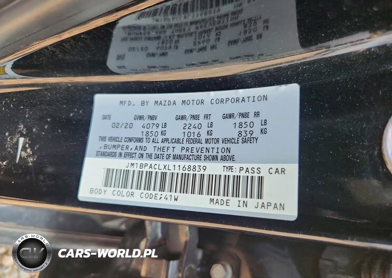 2020 Mazda 3 Select VIN:JM1BPACLXL1168839 - 12