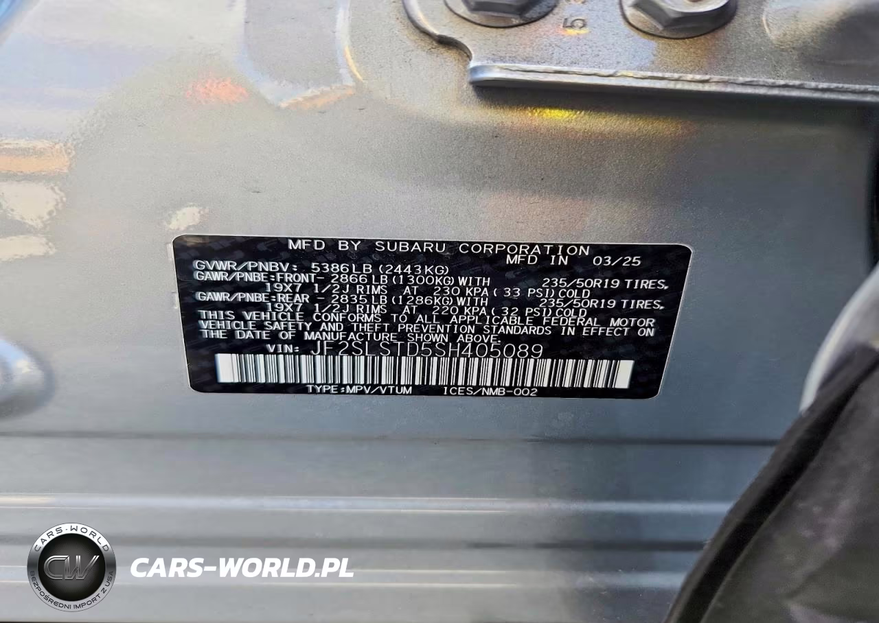 2025 Subaru Forester Touring VIN:JF2SLSTD5SH405089 - 13
