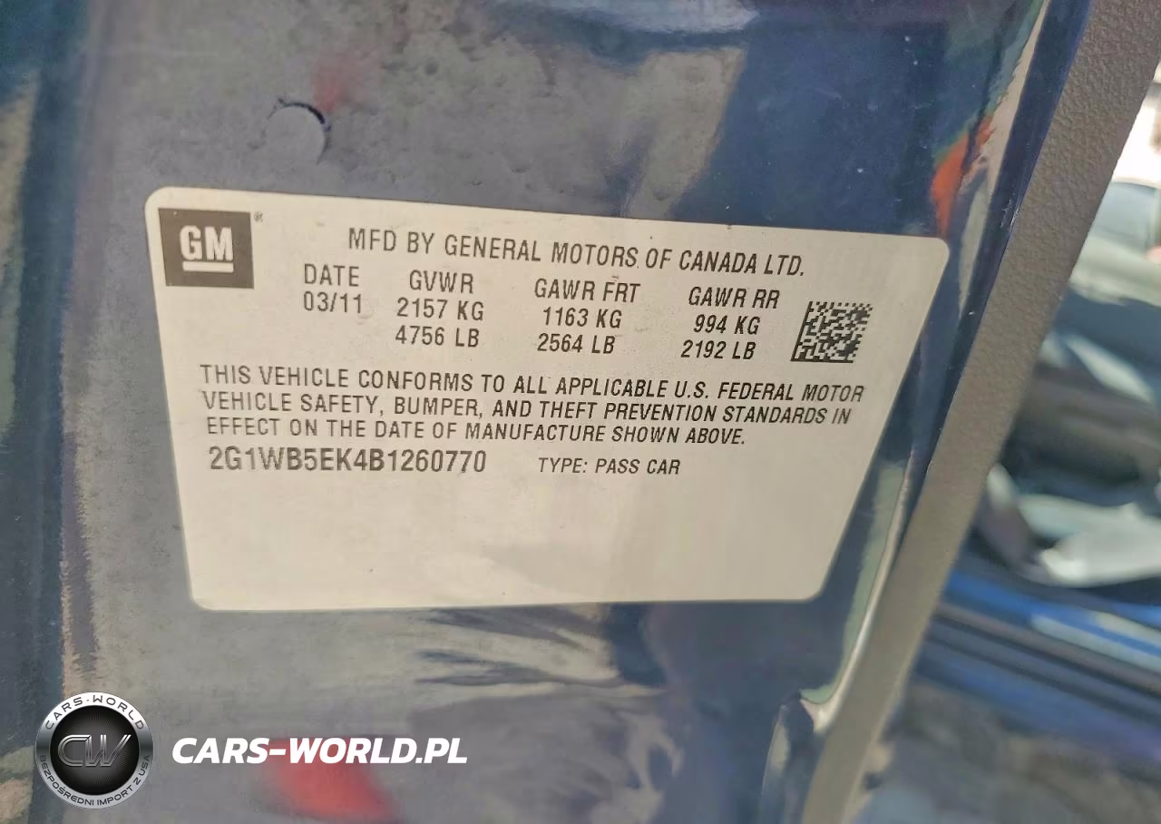 2011 Chevrolet Impala Lt VIN:2G1WB5EK4B1260770 - 12