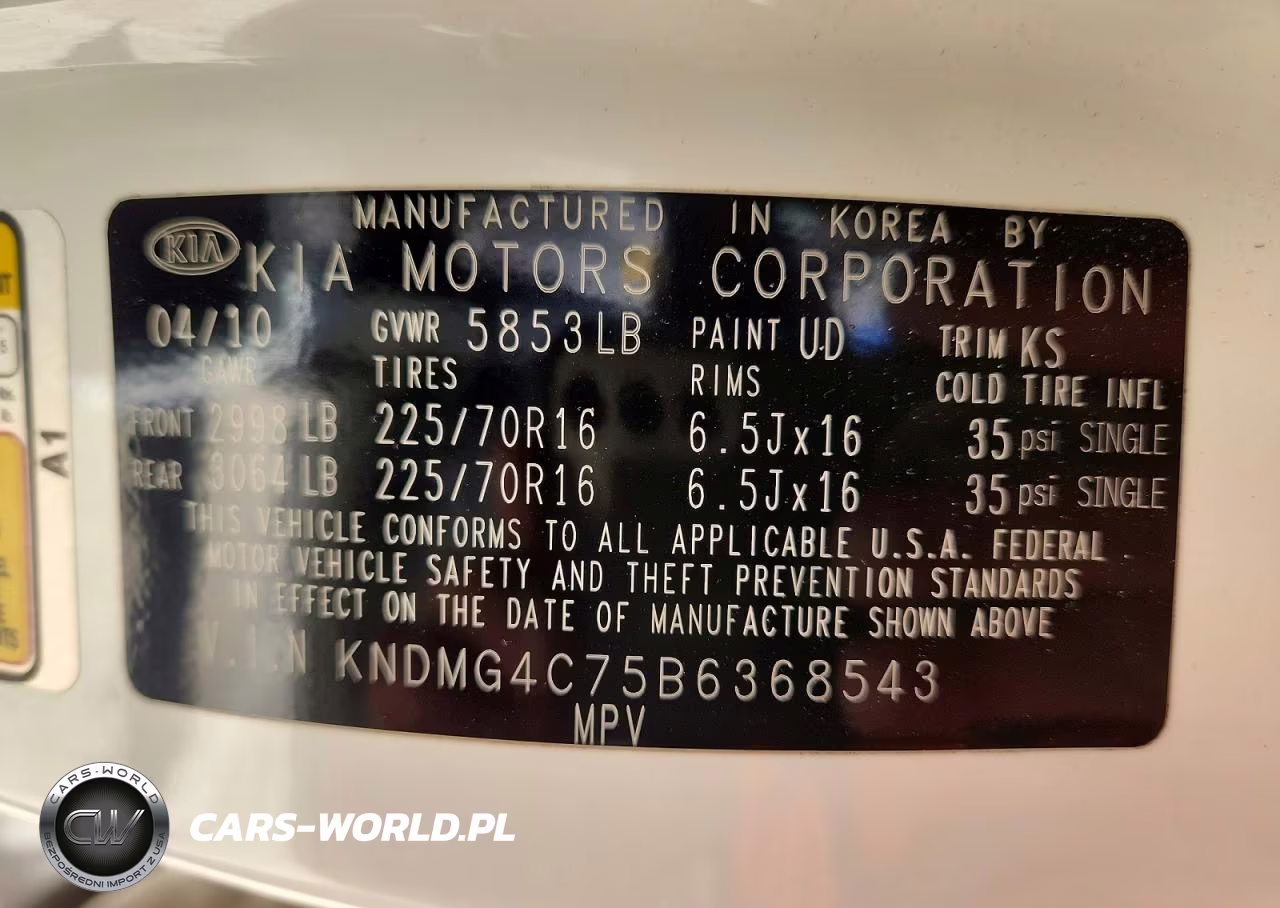 2011 Kia Sedona Lx VIN:KNDMG4C75B6368543 - 13
