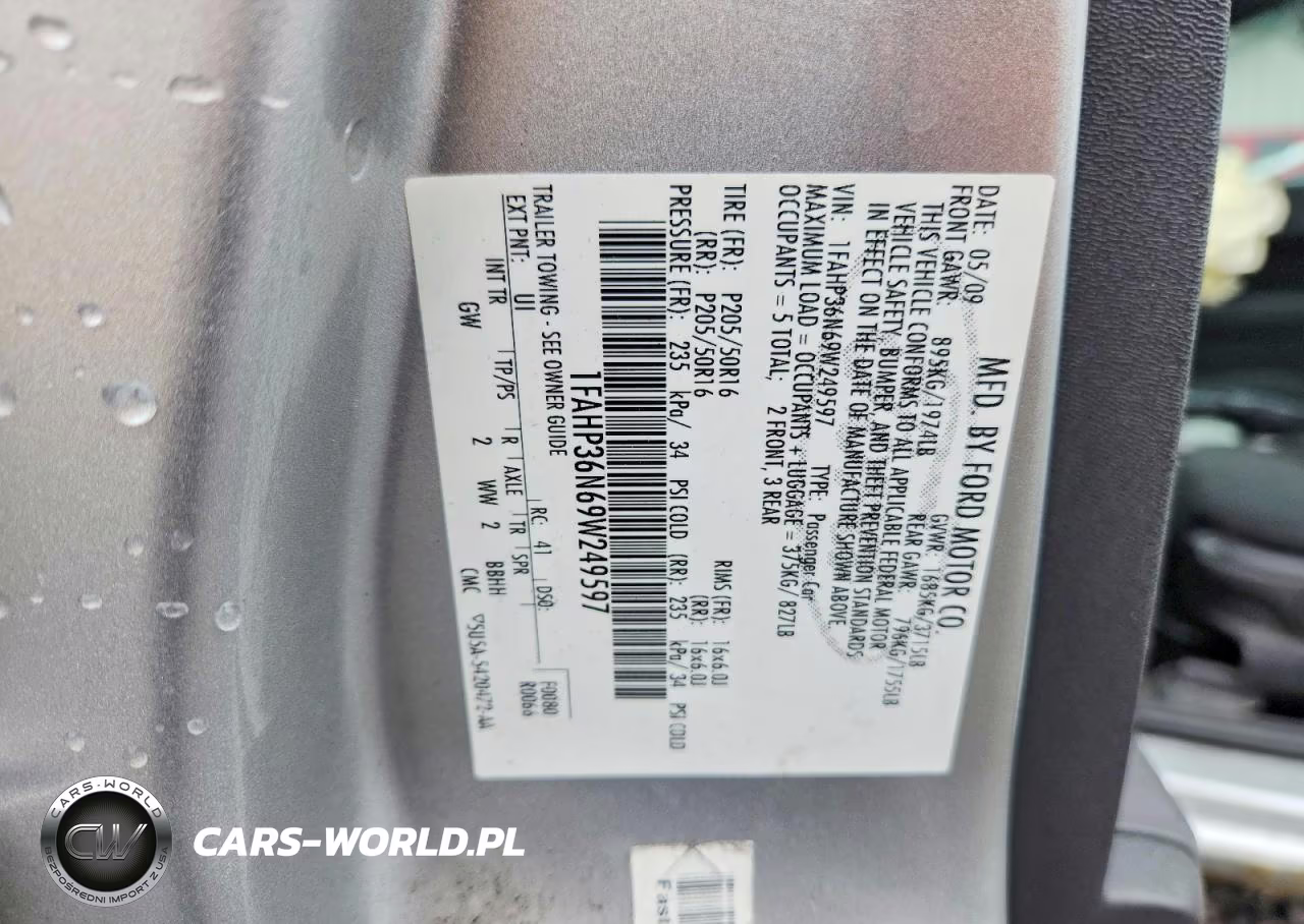 2009 Ford Focus Ses VIN:1FAHP36N69W249597 - 12