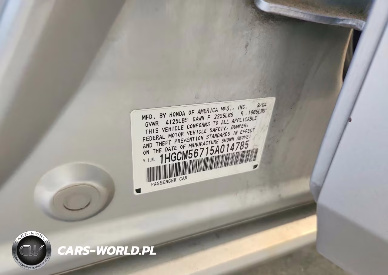 2005 Honda Accord Ex VIN:1HGCM56715A014785 - 12