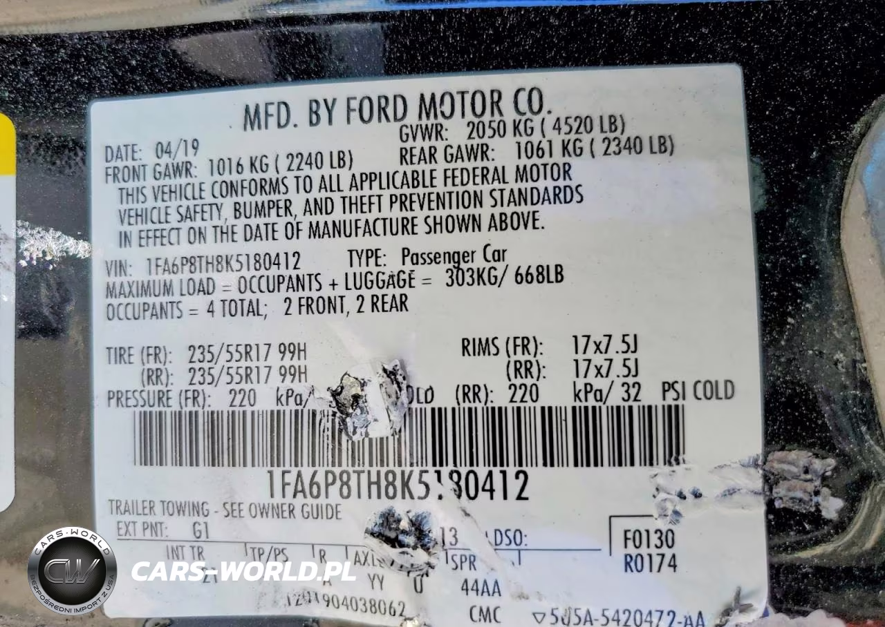 2019 Ford Mustang VIN:1FA6P8TH8K5180412 - 13