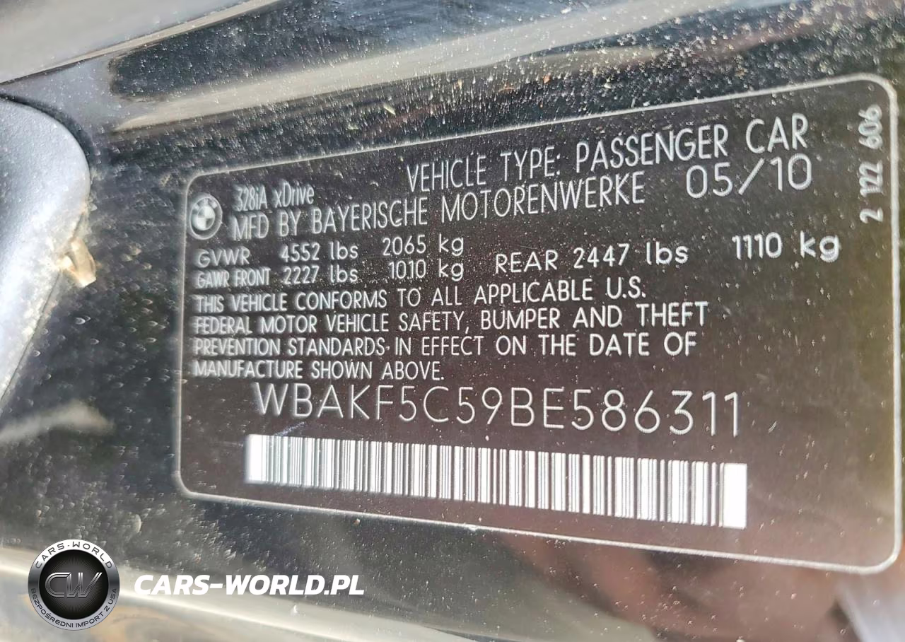 2011 BMW 328 Xi Sulev VIN:WBAKF5C59BE586311 - 13