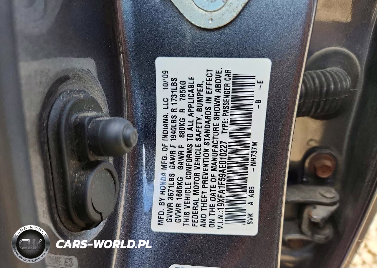 2010 Honda Civic Lx VIN:19XFA1F59AE010227 - 12