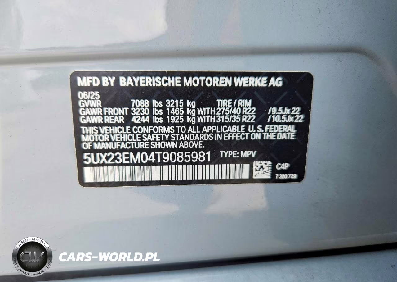 2026 BMW X7 xDrive40I VIN:5UX23EM04T9085981 - 13