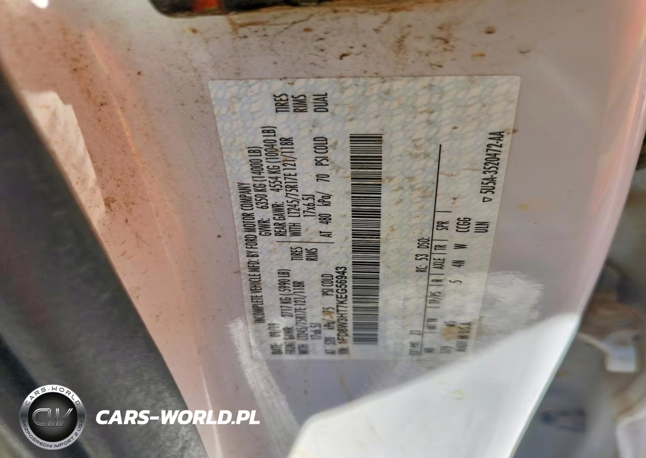2019 Ford F350 Super Duty VIN:1FD8W3HT7KEG56943 - 12