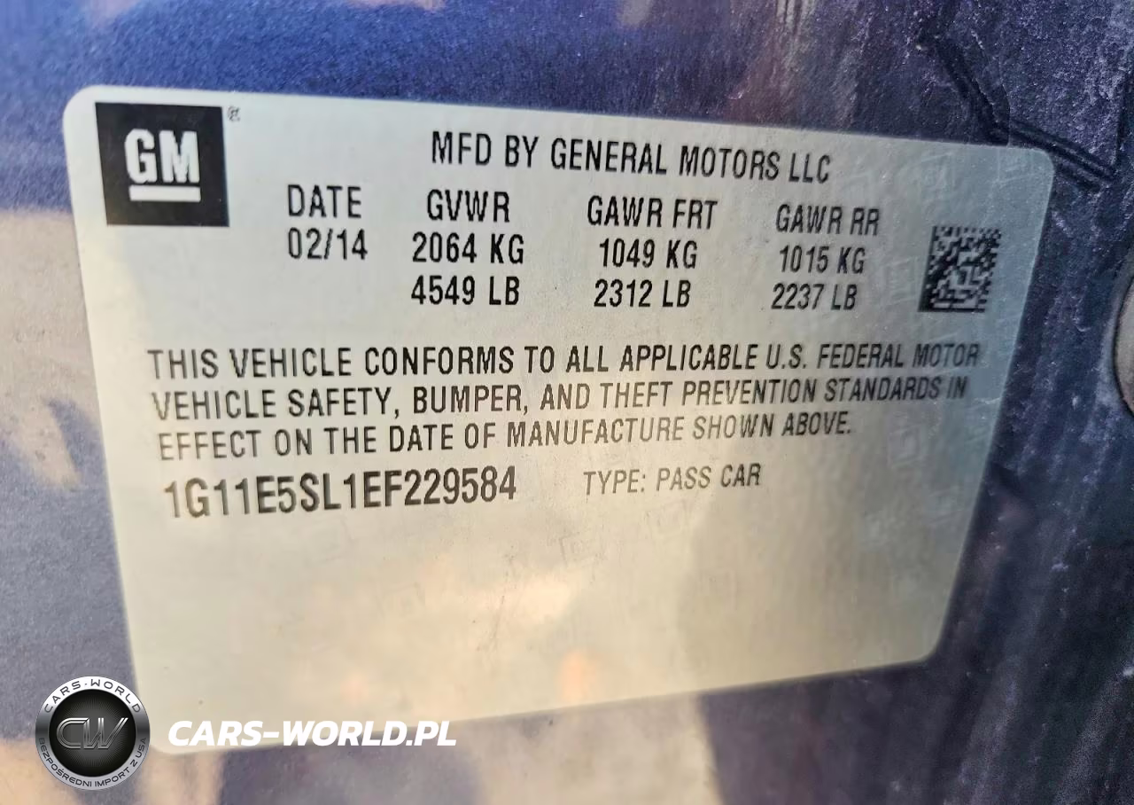 2014 Chevrolet Malibu 2Lt VIN:1G11E5SL1EF229584 - 12