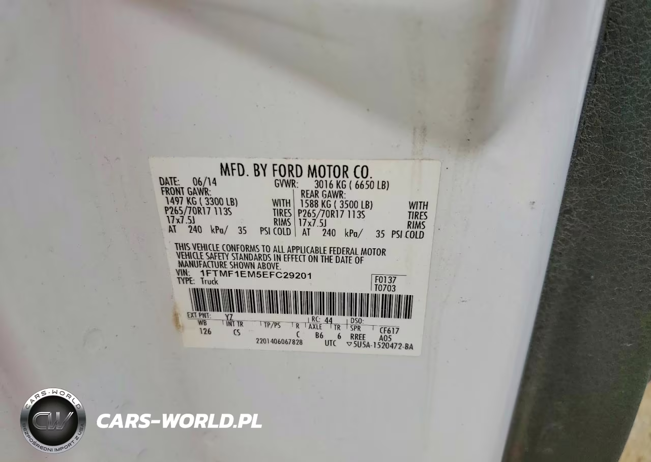 2014 Ford F150 VIN:1FTMF1EM5EFC29201 - 12