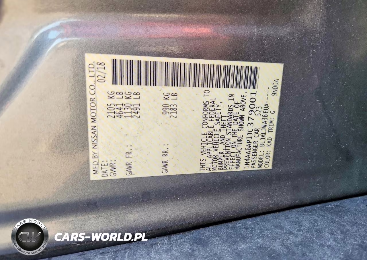 2018 Nissan Maxima 3.5 Sv VIN:1N4AA6AP1JC379001 - 12