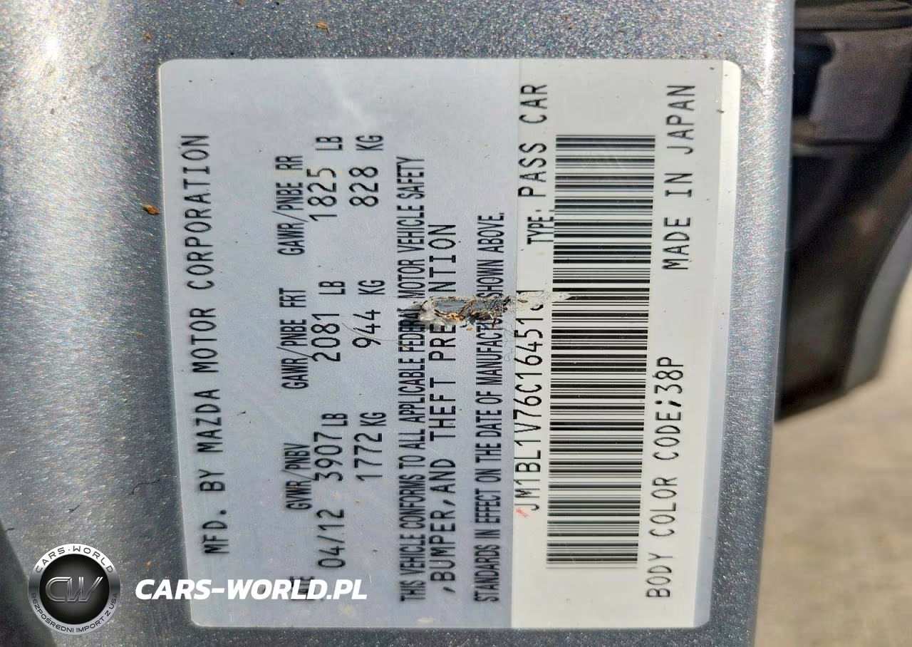 2012 Mazda 3 I VIN:JM1BL1V76C1645181 - 12
