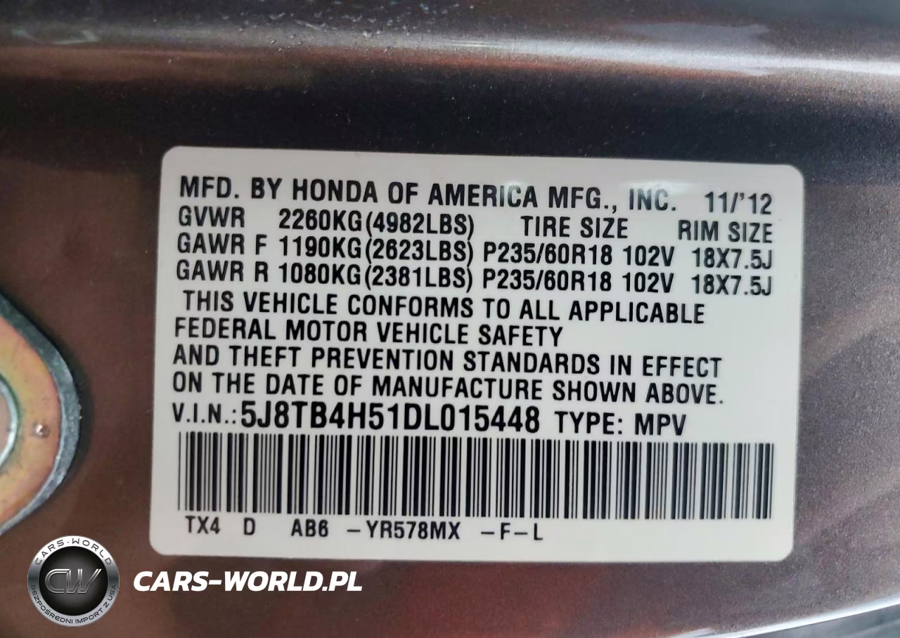 2013 Acura Rdx Technology VIN:5J8TB4H51DL015448 - 13