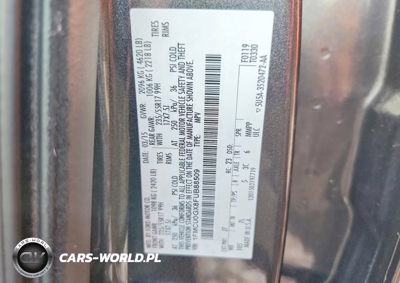 2015 Ford Escape Se VIN:1FMCU0GX8FUB88509 - 13