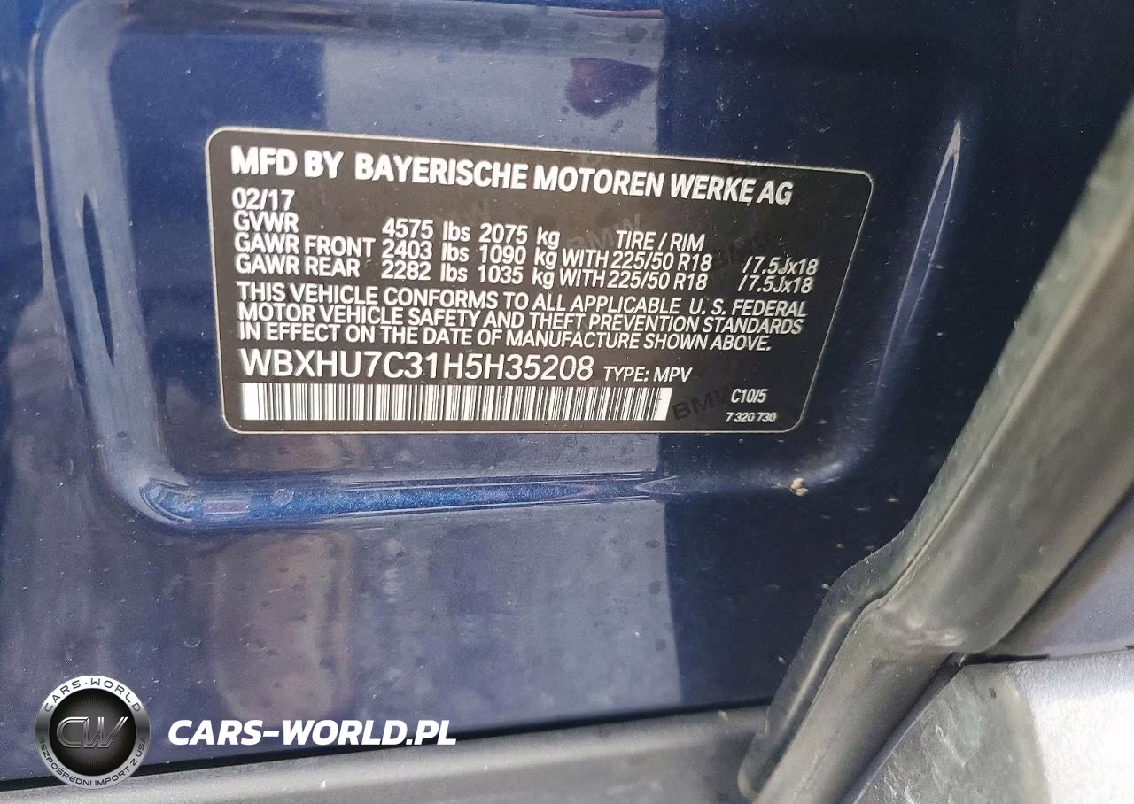 2017 BMW X1 Sdrive28I VIN:WBXHU7C31H5H35208 - 13