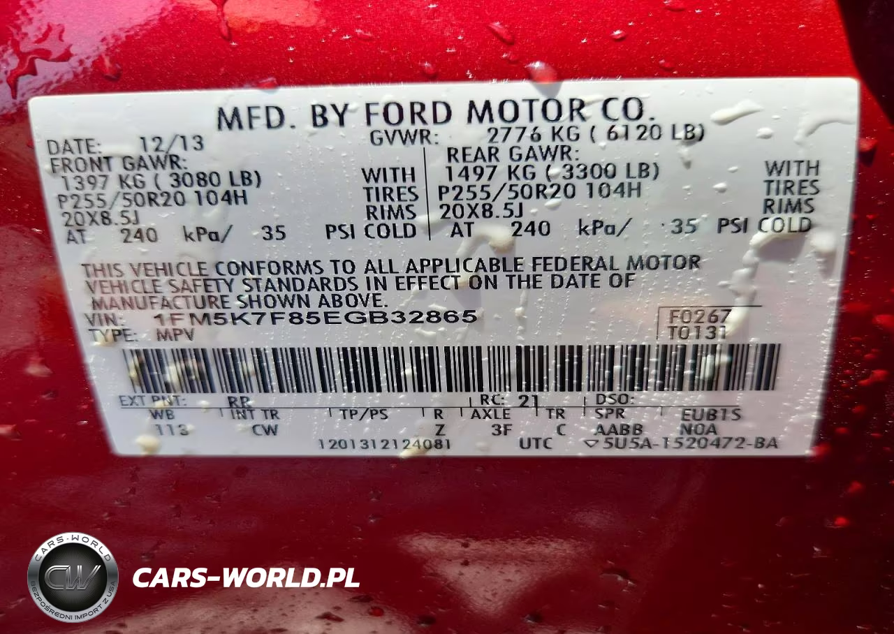 2014 Ford Explorer Limited VIN:1FM5K7F85EGB32865 - 14