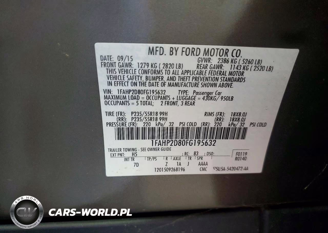 2015 Ford Taurus Se VIN:1FAHP2D80FG195632 - 13