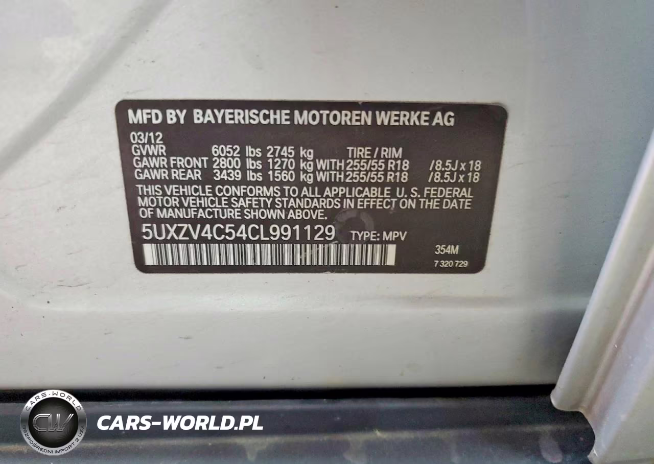2012 BMW X5 xDrive35I VIN:5UXZV4C54CL991129 - 14