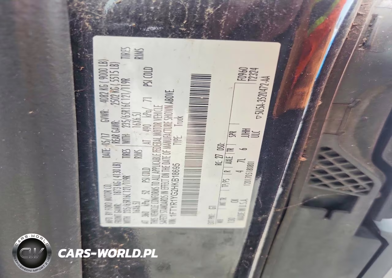 2017 Ford Transit T-250 VIN:1FTYR1YG2HKB18695 - 13