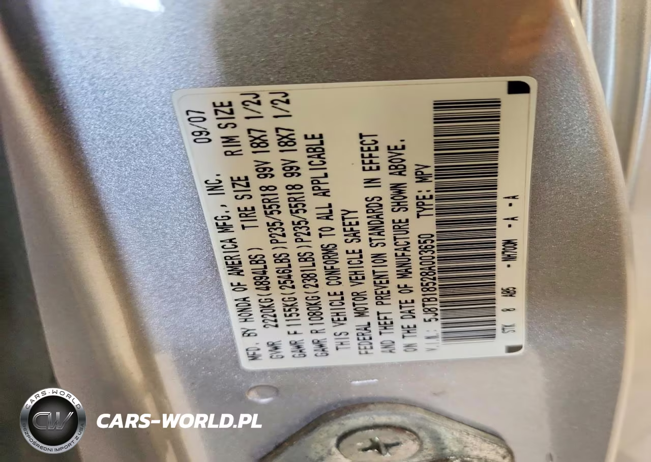 2008 Acura Rdx Technology VIN:5J8TB18528A003650 - 14