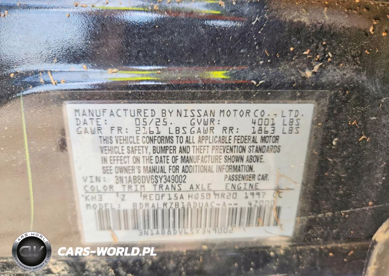 2025 Nissan Sentra Sr VIN:3N1AB8DV6SY349002 - 12