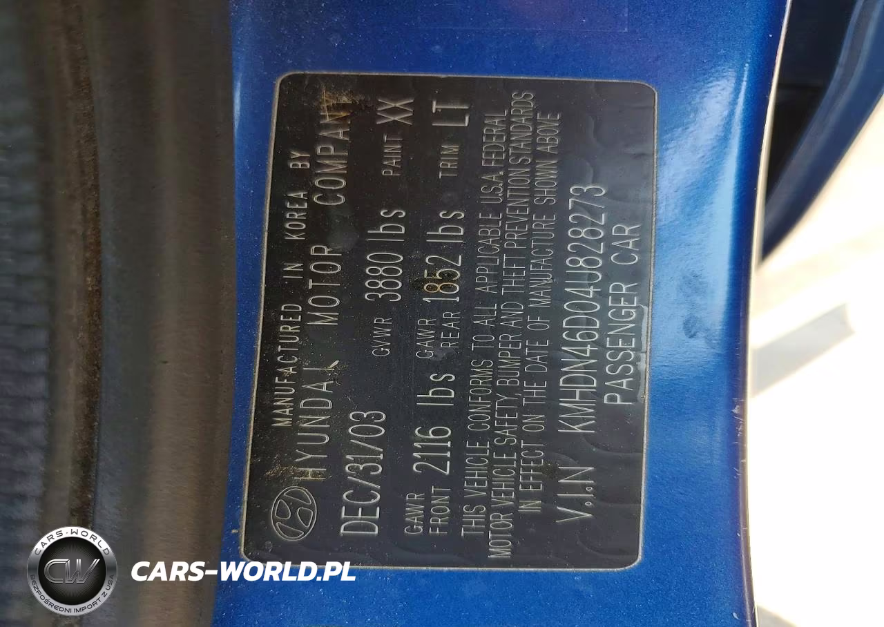 2004 Hyundai Elantra Gls VIN:KMHDN46D04U828273 - 12
