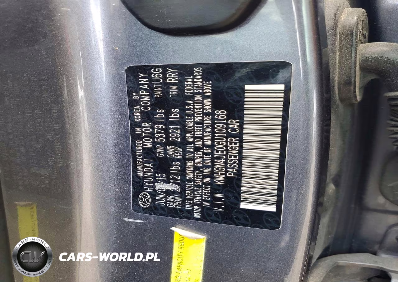 2016 Hyundai Genesis 3.8L VIN:KMHGN4JE0GU109168 - 12