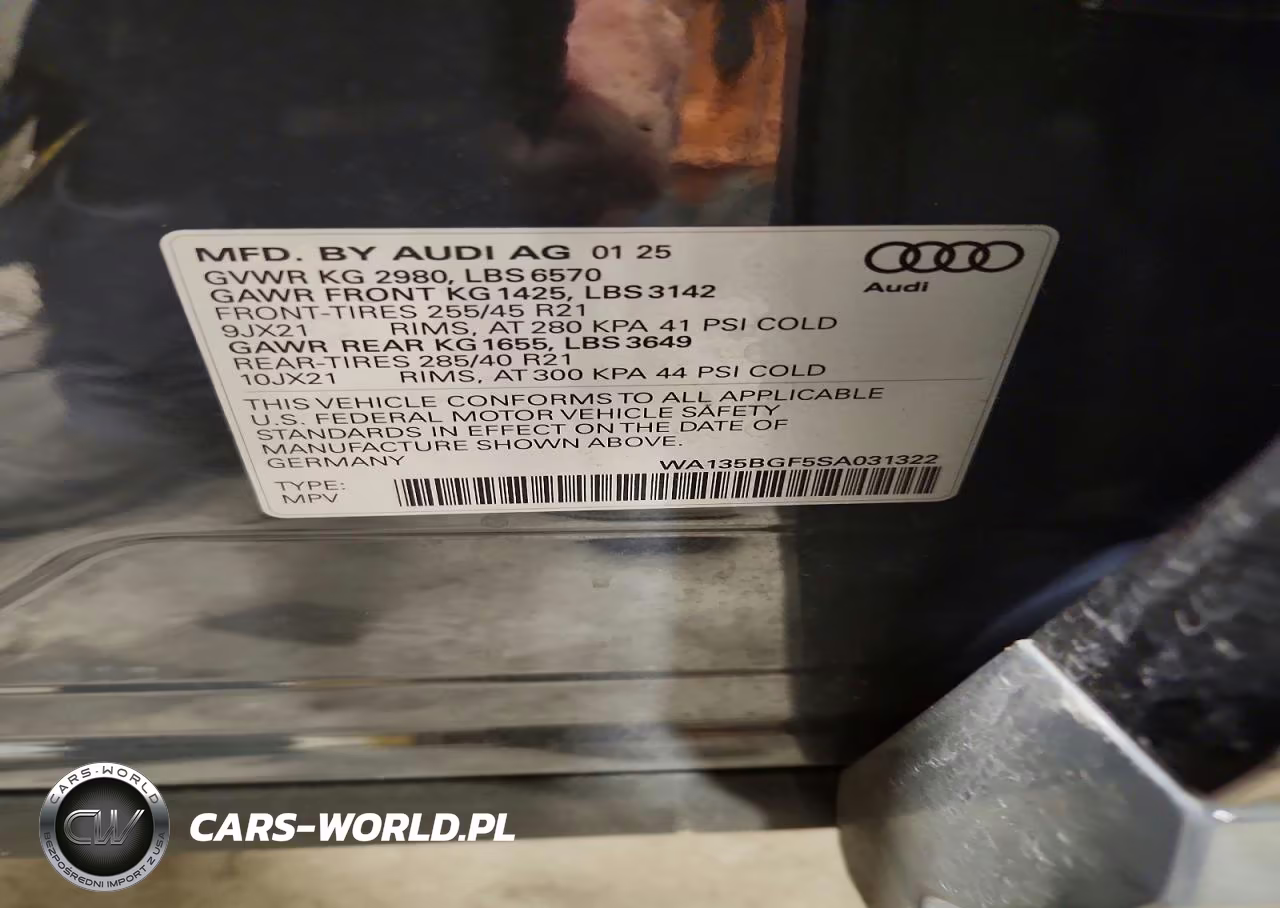 2025 Audi Sq6 E-Tron Prestige VIN:WA135BGF5SA031322 - 14